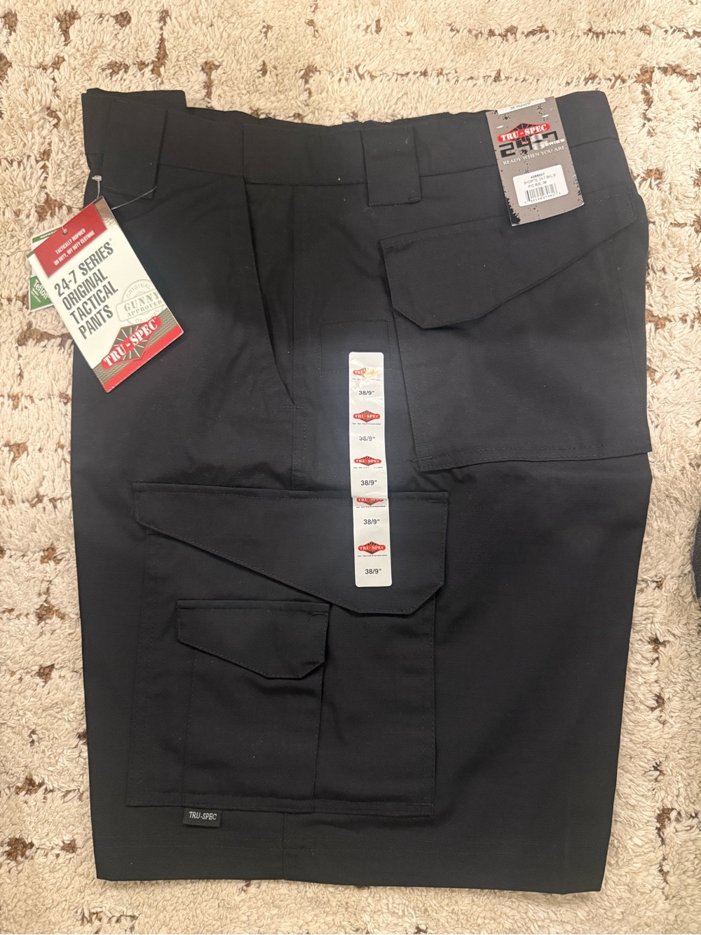 TRU-SPEC 24-7 Series Men's Black Tactical Cargo Shorts